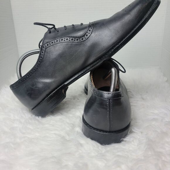 Allen Edmonds Cornwallis Oxfords Dress Shoes Mens Size 11 Gray Leather - Picture 5 of 10